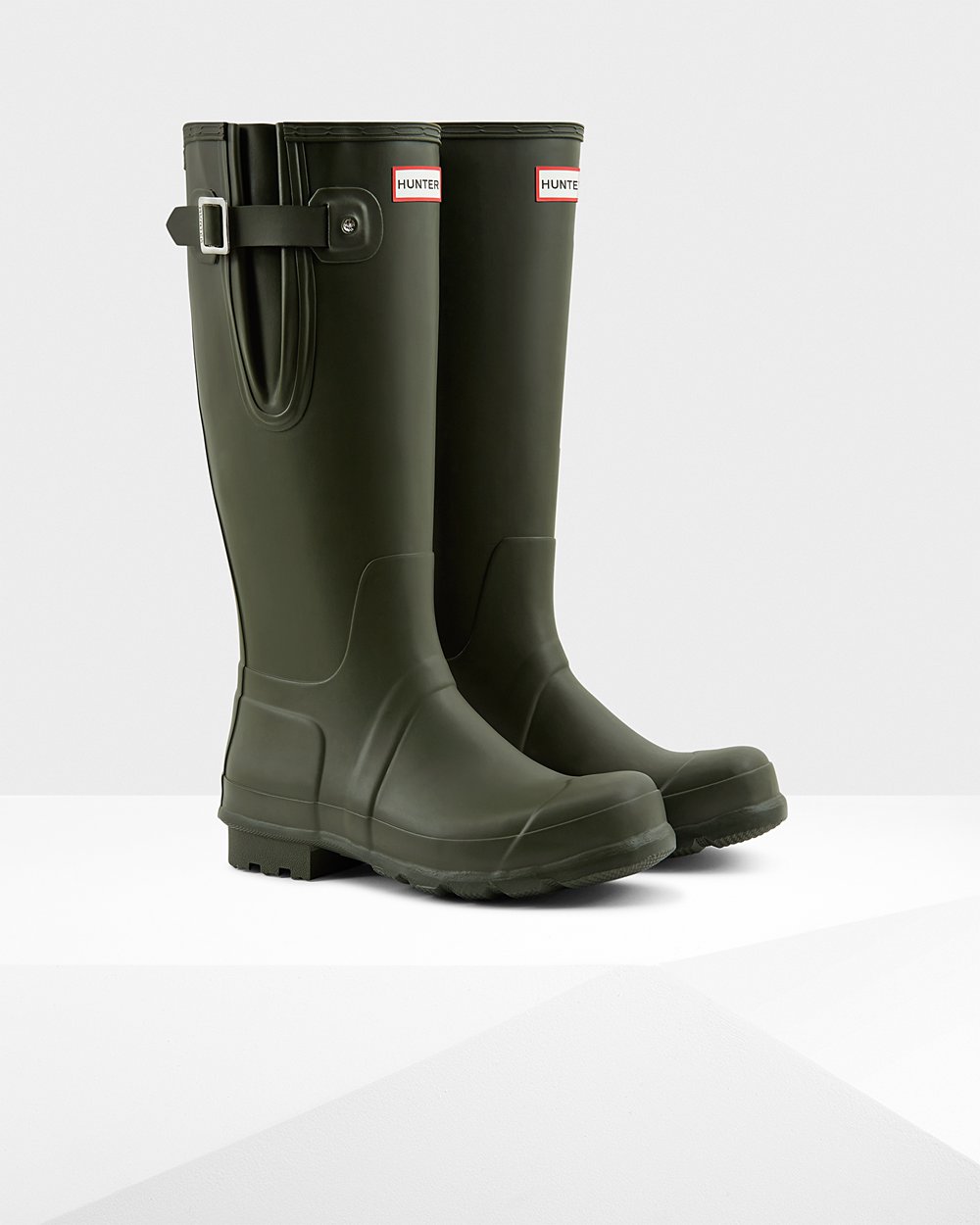 Galochas Altas Hunter Homem Verde Escuro Oliva - Original Side Adjustable - 90APYJCTQ
